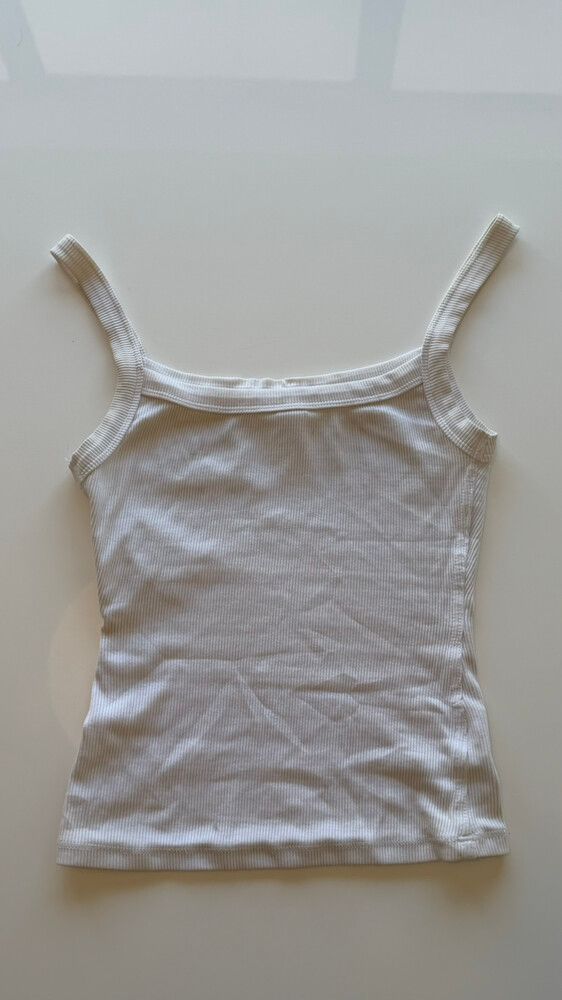 Glassons White Ribbed Cami Top