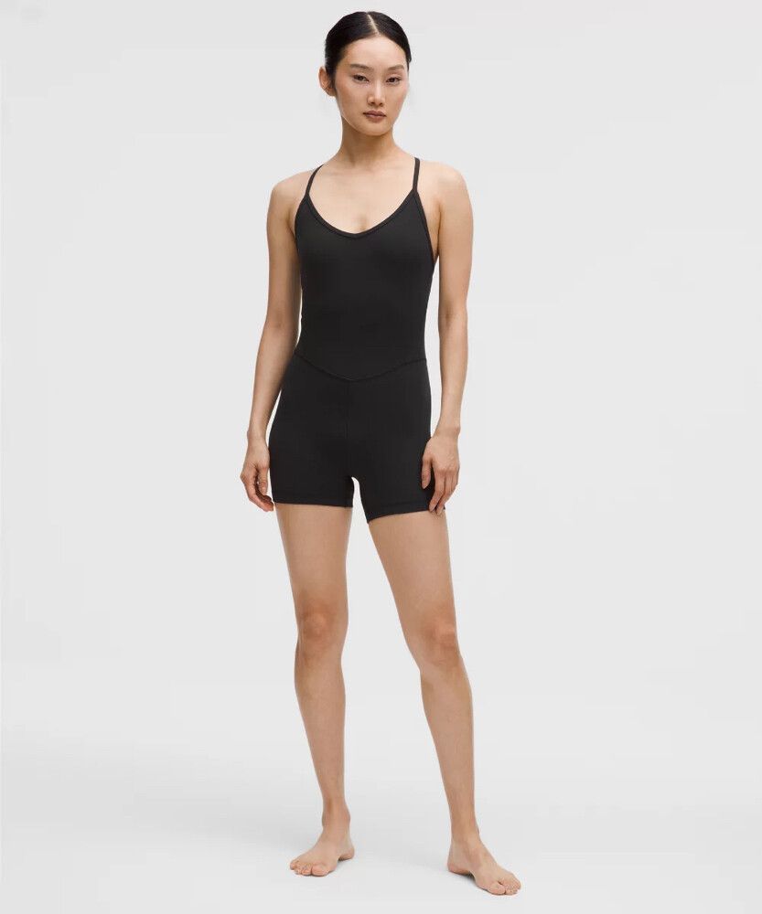 Lululemon Black Cross-Back Bodysuit