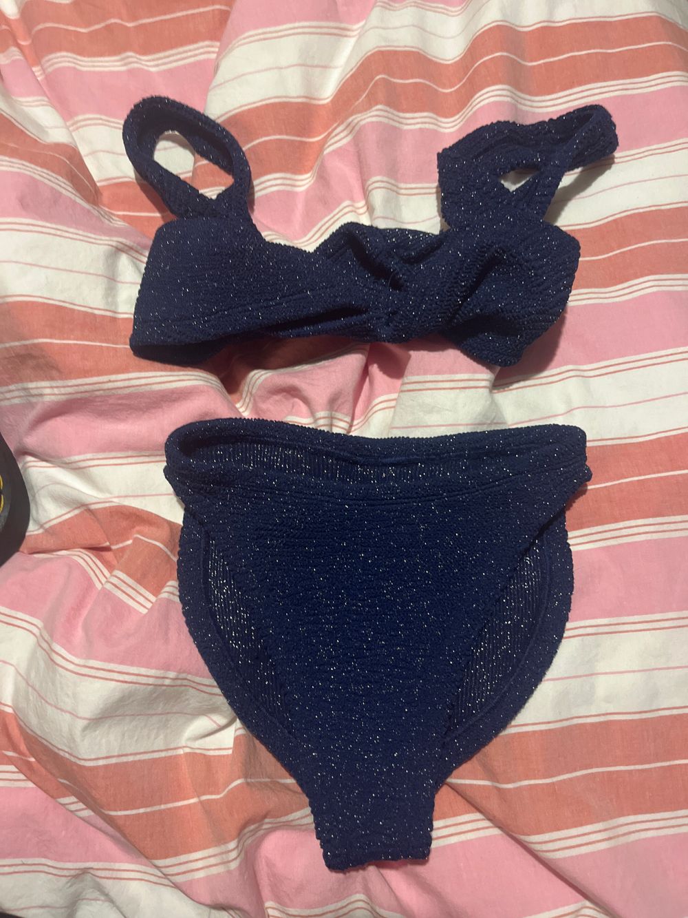 Navy Sparkle Two-Piece Bikini Set