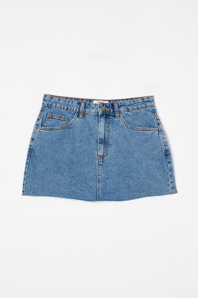 Denim mini skirt