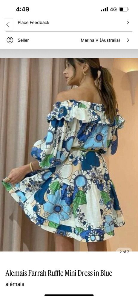 alemais farrah ruffle mini dress Alemais Exclusive Farrah Ruffle Mini Dress Print Size 6