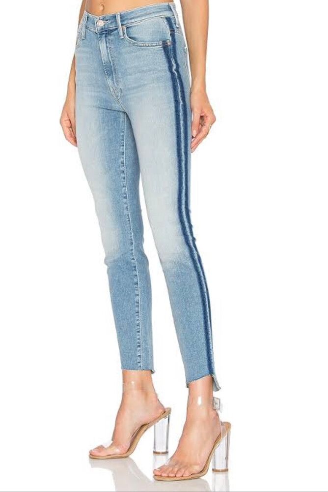Mother Stunner Zip Ankle Fray Jeans