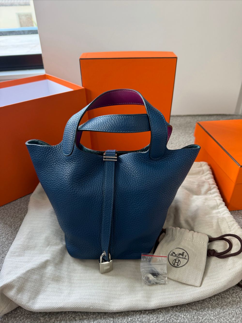 Hermès Blue Picotin Lock Bag