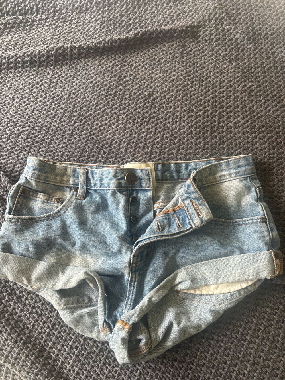One Teaspoon Blue Denim Shorts