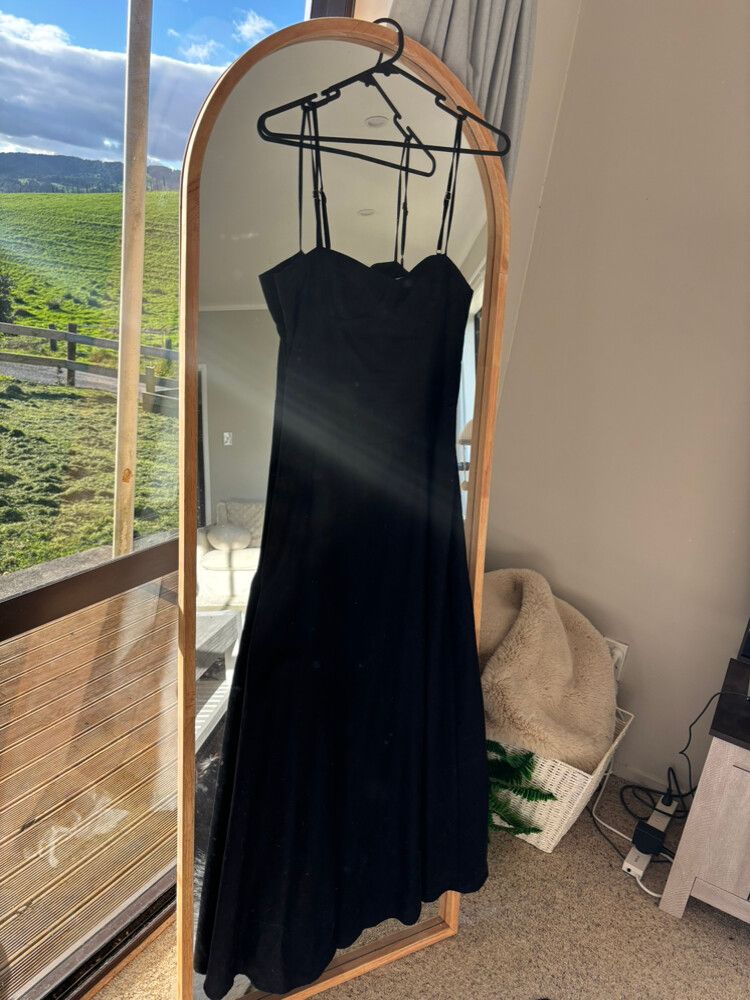 black dress cocktail La Femme Midi-Length Black Homecoming Dress main image 0