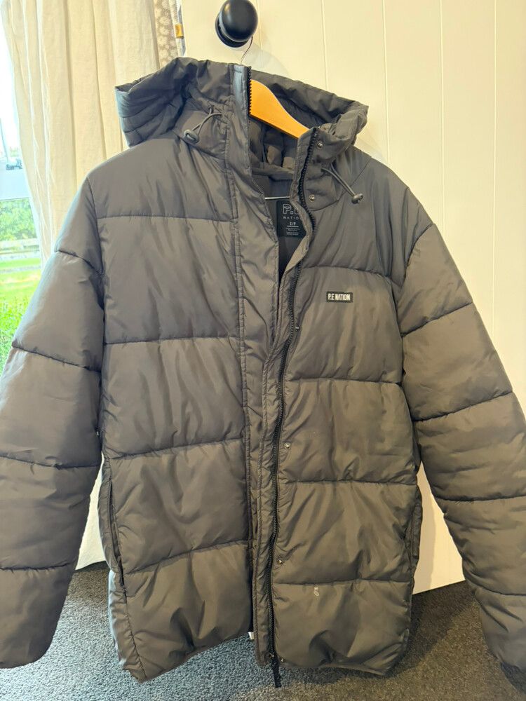 PE Nation Grey Puffer Jacket Size S/P