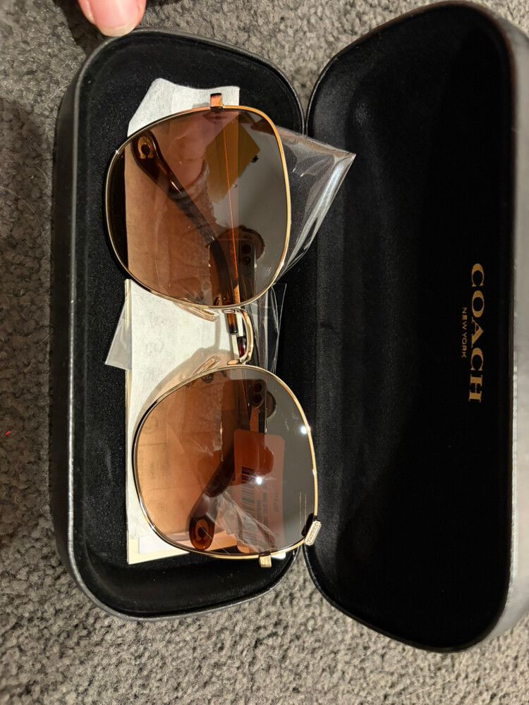 Coach Gold Aviator Sunglasses