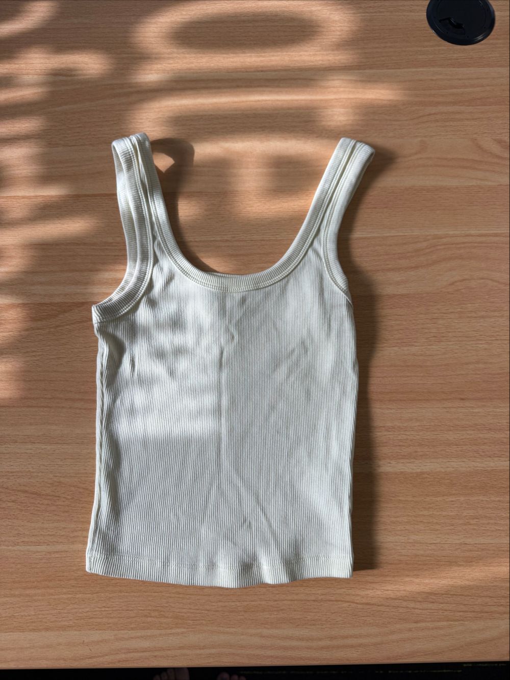 butter yellow Ribbed Tank Top