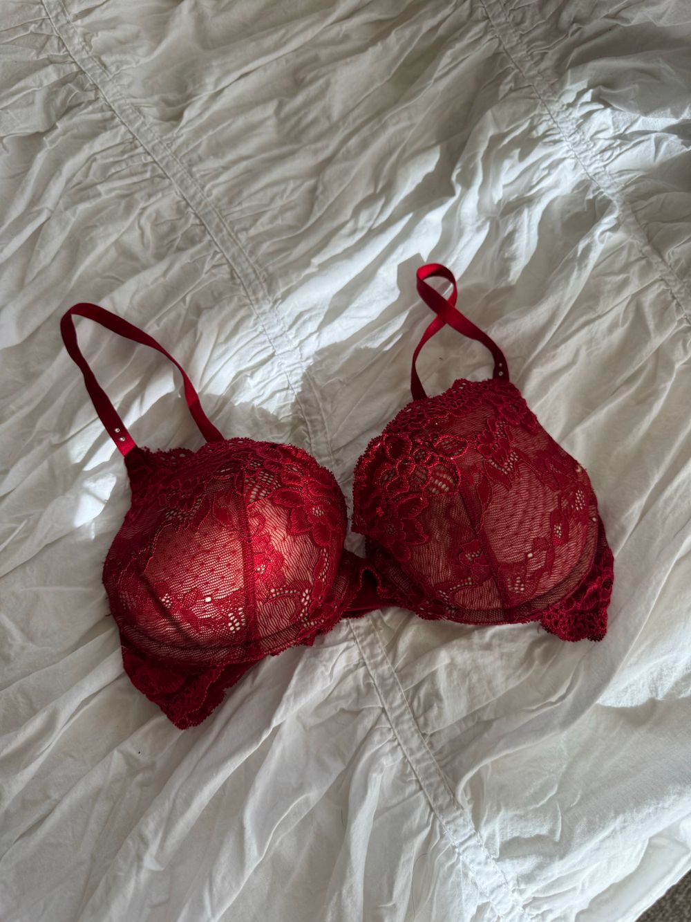 Pleasure State Red Lace Bra