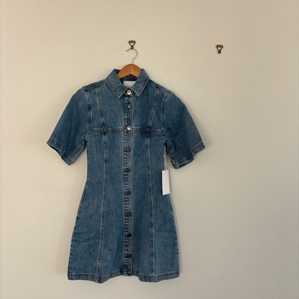 I Love Ugly - Brand New I Love Ugly Lula Denim Dress-Washed Vintage Blue on  Designer Wardrobe