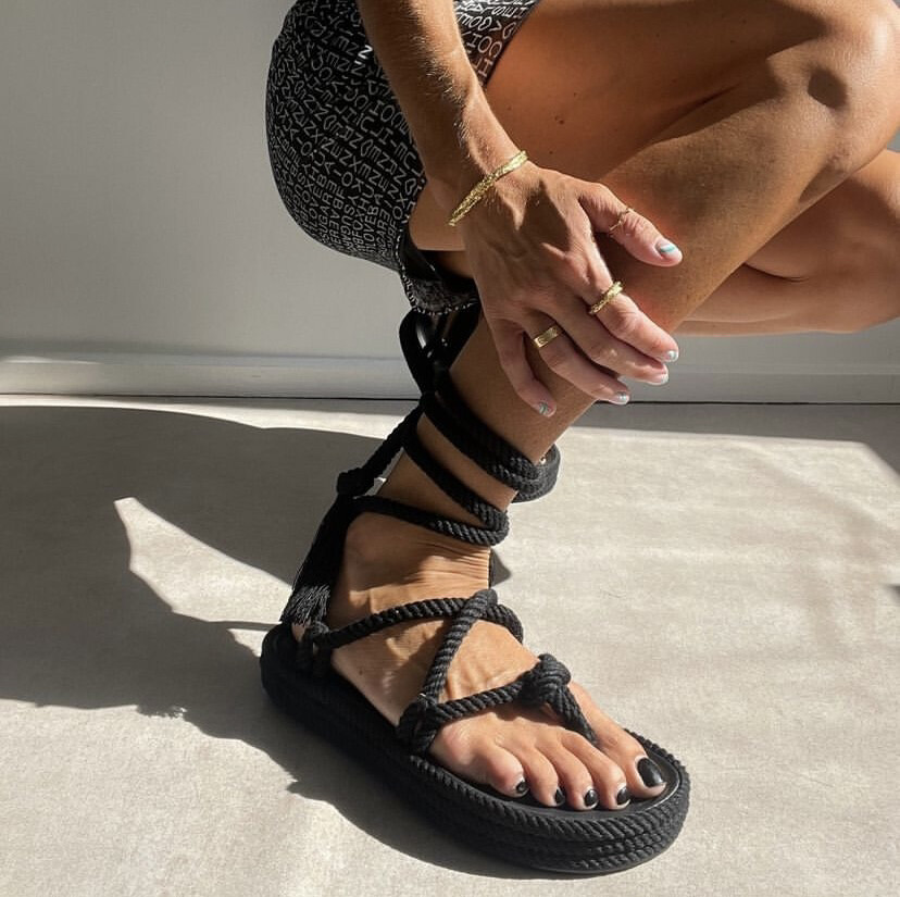 Alias Mae - Alias Mae Wonder Sandal Black on Designer Wardrobe