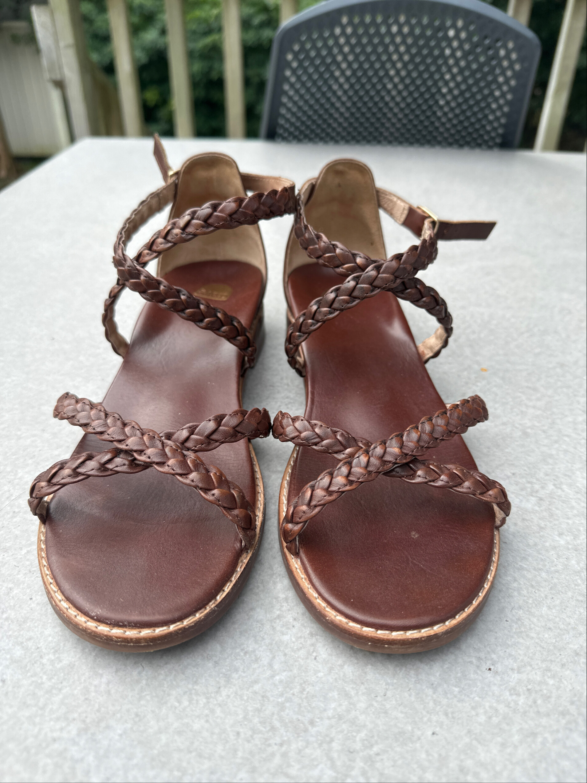 Bared Footwear - Bared Footwear Loon sandal - braided brown leather on  Designer Wardrobe