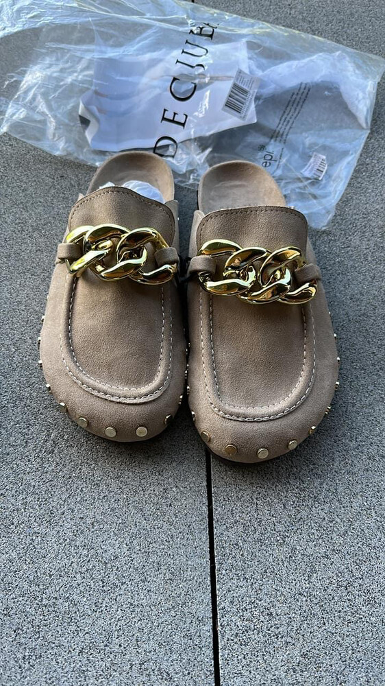 Decjuba - Beige Decjuba Loafer Slides on Designer Wardrobe