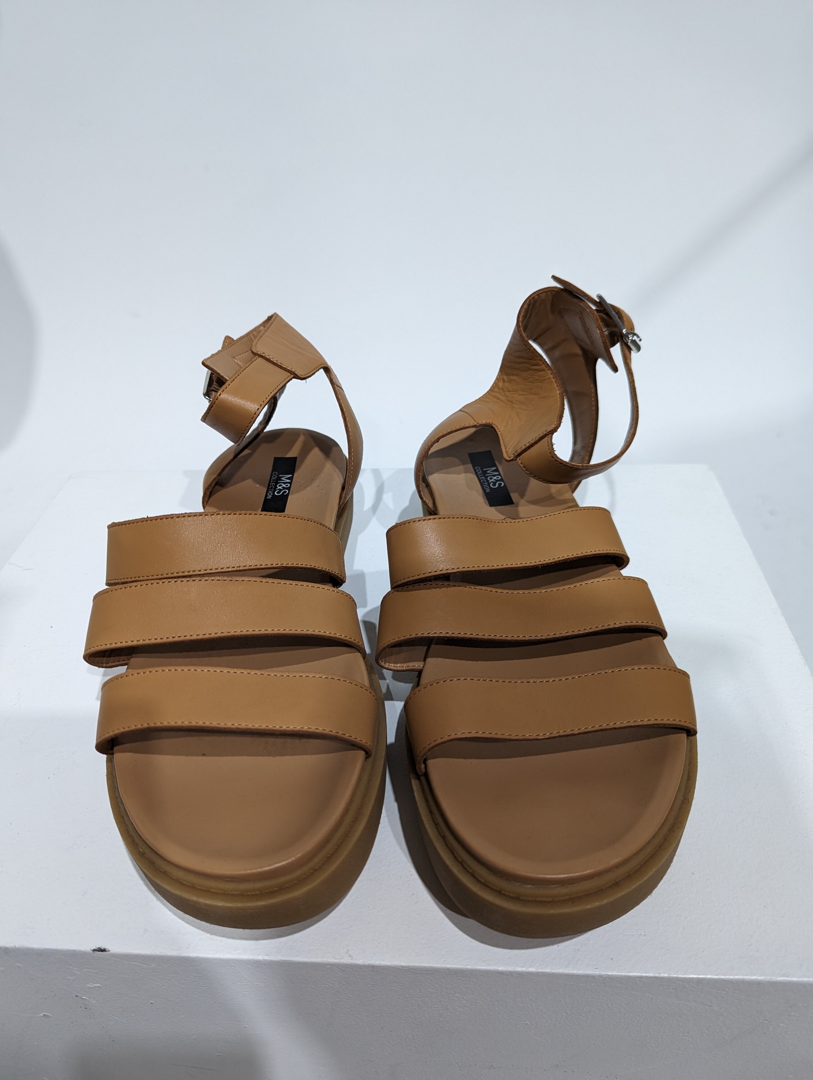 m and s tan sandals