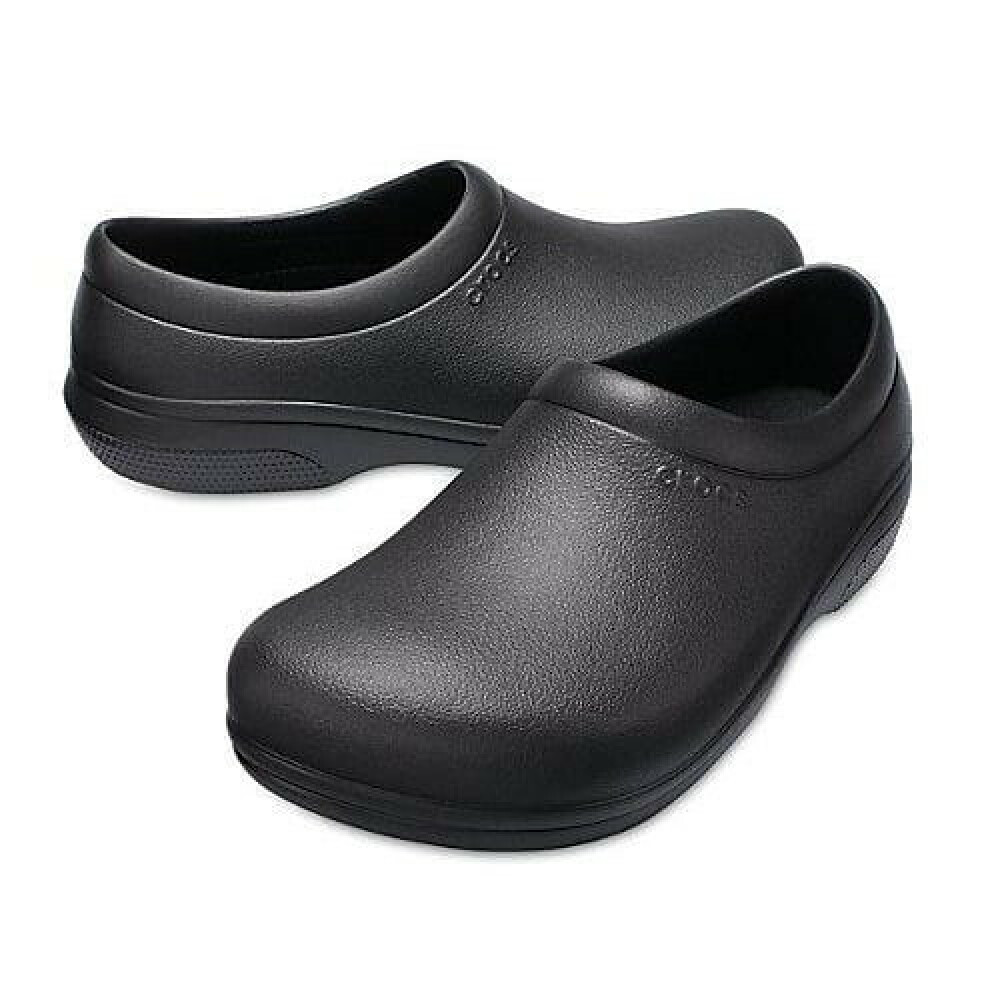 black designer crocs