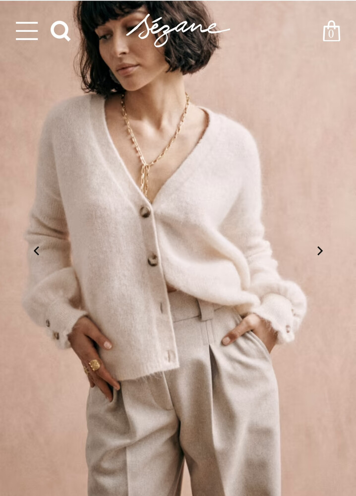 Sezane - BLACK - Sezane Mia Cardigan on Designer Wardrobe