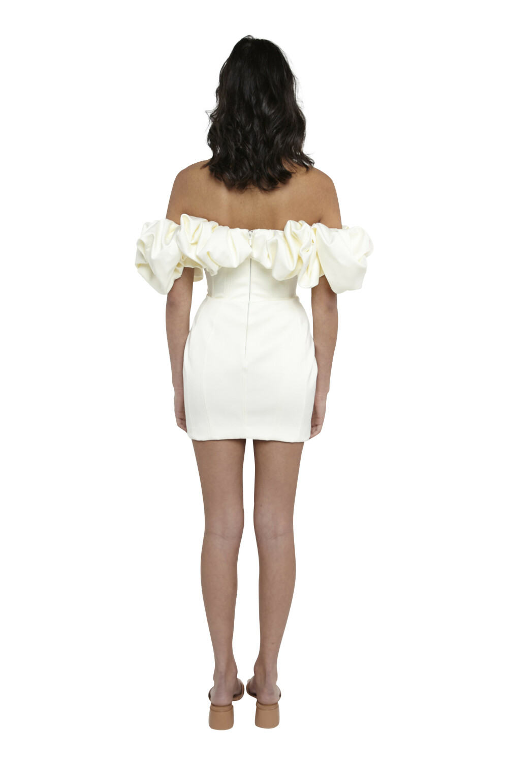 House of CB Selena Satin Ruffle Strapless Dress All The Dresses