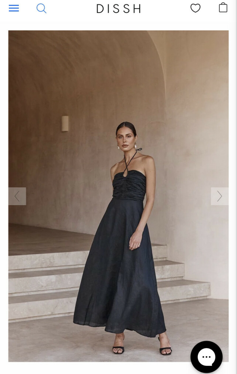 DISSH - Dissh Black Halter Midi Dress on Designer Wardrobe