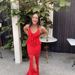 hot pink romper dress Endless Charm Hot Pink Ruffle Romper XS | Ellaè Lisqué main image 0